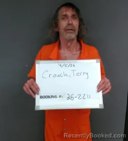 Mugshot of Terry W Crouch booked in Sebastian County, Arkansas on April 5, 2026