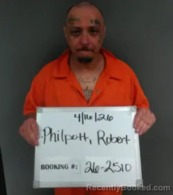 Mugshot of Robert Scott Philpott booked in Sebastian County, Arkansas on April 16, 2026
