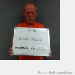 Mugshot of Wendell Ralph Howard booked in Sebastian County, Arkansas on April 18, 2026
