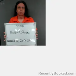 Mugshot of Shonna Denice Rodden booked in Sebastian County, Arkansas on April 18, 2026