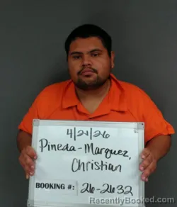 Mugshot of Cristian F Pineda-Marquez booked in Sebastian County, Arkansas on April 20, 2026