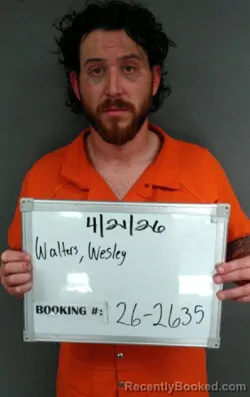 Mugshot of Wesley Wade Walters booked in Sebastian County, Arkansas on April 20, 2026