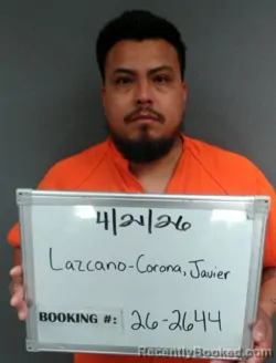 Mugshot of JAVIER LAZCANO-CORONA booked in Sebastian County, Arkansas on April 21, 2026