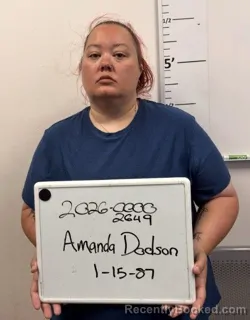 Mugshot of AMANDA M DODSON booked in Sebastian County, Arkansas on April 21, 2026