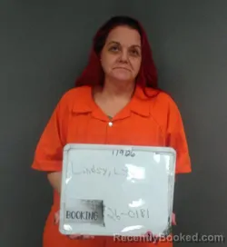 Mugshot of Lisa Marie Lindsy booked in Sebastian County, Arkansas on April 22, 2026