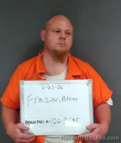 Mugshot of BRENT ERIC FRAZIER booked in Sebastian County, Arkansas on April 22, 2026