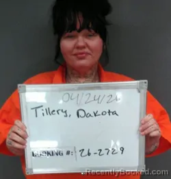 Mugshot of DAKOTA RENEE TILLERY booked in Sebastian County, Arkansas on April 24, 2026