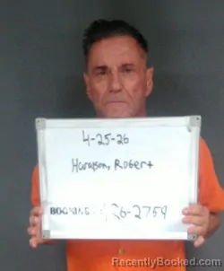 Mugshot of Robert Wayne Haralson booked in Sebastian County, Arkansas on April 25, 2026