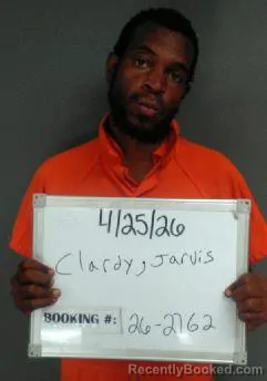 Mugshot of JARVIS ORLANDO CLARDY booked in Sebastian County, Arkansas on April 25, 2026