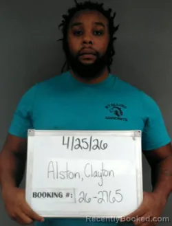 Mugshot of Clayton Alston booked in Sebastian County, Arkansas on April 25, 2026