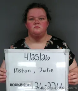 Mugshot of JULIE KAY ALSTON booked in Sebastian County, Arkansas on April 25, 2026
