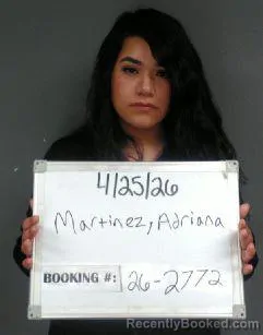 Mugshot of Adriana Martinez booked in Sebastian County, Arkansas on April 25, 2026