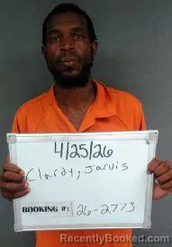 Mugshot of JARVIS ORLANDO CLARDY booked in Sebastian County, Arkansas on April 26, 2026