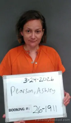 Mugshot of ASHLEY NICOLE PEARSON booked in Sebastian County, Arkansas on April 26, 2026