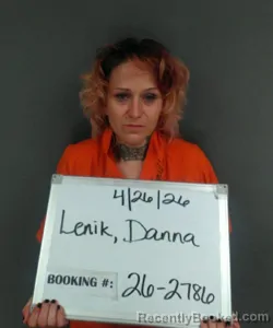 Mugshot of Danna Jean Lenik booked in Sebastian County, Arkansas on April 26, 2026