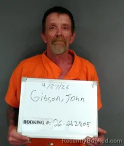 Mugshot of John Jeffery Gipson booked in Sebastian County, Arkansas on April 27, 2026