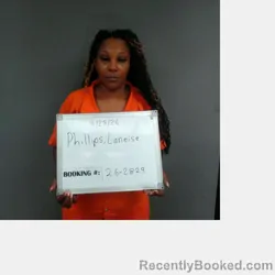 Mugshot of LANEISE DAWNYELL PHILLIPS booked in Sebastian County, Arkansas on April 28, 2026