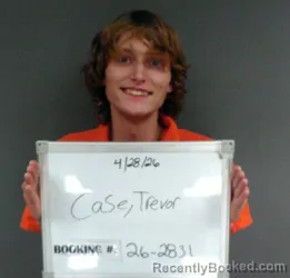 Mugshot of TREVOR LEE CASE booked in Sebastian County, Arkansas on April 28, 2026
