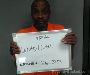 Mugshot of DWIGHT EDWARD WHITE booked in Sebastian County, Arkansas on April 29, 2026