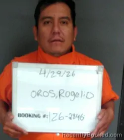Mugshot of ROGELIO OROS-PEREZ booked in Sebastian County, Arkansas on April 29, 2026