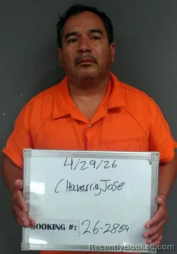 Mugshot of JOSE CHAVARRIA- ALFARO booked in Sebastian County, Arkansas on April 29, 2026