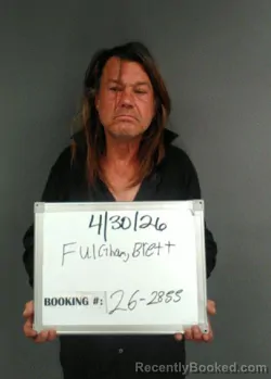 Mugshot of Brett Leon Fulgham booked in Sebastian County, Arkansas on April 29, 2026