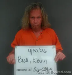 Mugshot of Kevin Earl Bull booked in Sebastian County, Arkansas on April 29, 2026