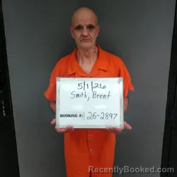 Mugshot of Brent Lee Smith booked in Sebastian County, Arkansas on May 1, 2026