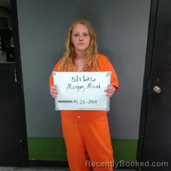 Mugshot of Micah Ann-Elaine Morgan booked in Sebastian County, Arkansas on May 1, 2026