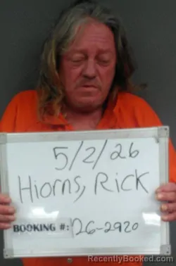 Mugshot of Rick Dale Hiorns booked in Sebastian County, Arkansas on May 1, 2026