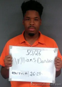 Mugshot of DANDRE DRESHAWN WILLIAMS booked in Sebastian County, Arkansas on May 2, 2026