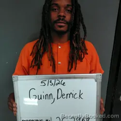 Mugshot of DERRICK LAMAR GUINN booked in Sebastian County, Arkansas on May 3, 2026
