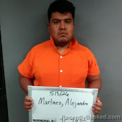 Mugshot of Alejandro Martinez booked in Sebastian County, Arkansas on May 3, 2026