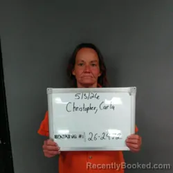 Mugshot of Carla Diane Christopher booked in Sebastian County, Arkansas on May 3, 2026