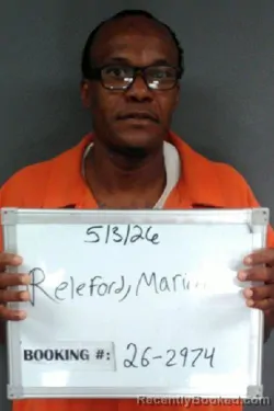 Mugshot of MARION JAMAR Senior RELEFORD booked in Sebastian County, Arkansas on May 3, 2026