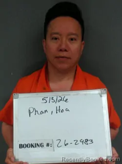 Mugshot of Hoa Phan booked in Sebastian County, Arkansas on May 4, 2026