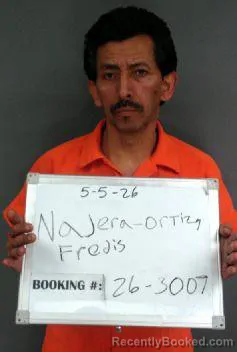 Mugshot of FREDIS NAJERA-ORTIZ booked in Sebastian County, Arkansas on May 5, 2026