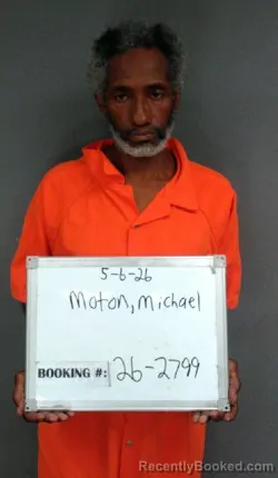 Mugshot of Michael Laver Senior Moton booked in Sebastian County, Arkansas on May 5, 2026