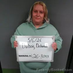 Mugshot of DEBORAH SUE DUBOIS booked in Sebastian County, Arkansas on May 6, 2026