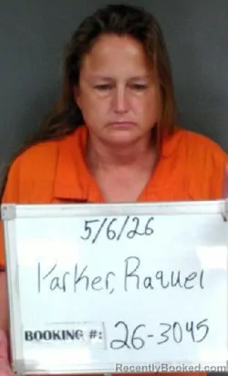 Mugshot of Raquel Parker booked in Sebastian County, Arkansas on May 6, 2026