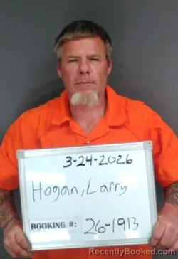 Mugshot of Larry Dean Hogan booked in Sebastian County, Arkansas on May 7, 2026