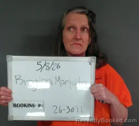 Mugshot of Marguita Lois Brogdon booked in Sebastian County, Arkansas on May 7, 2026