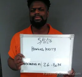 Mugshot of Kerry D Hawkins booked in Sebastian County, Arkansas on May 8, 2026
