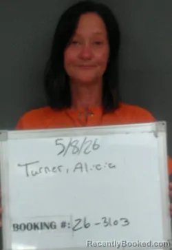 Mugshot of ALICIA ANNE TURNER booked in Sebastian County, Arkansas on May 8, 2026