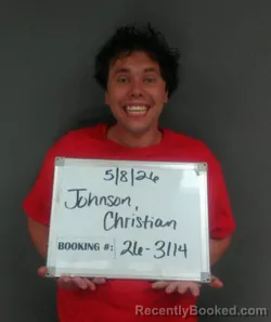 Mugshot of Christian Graham Johnson booked in Sebastian County, Arkansas on May 8, 2026
