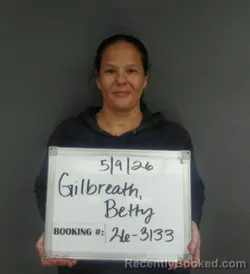 Mugshot of BETTY JO GILBREATH booked in Sebastian County, Arkansas on May 9, 2026
