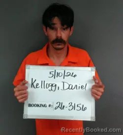 Mugshot of DANIEL DUANE KELLOGG booked in Sebastian County, Arkansas on May 10, 2026