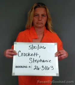Mugshot of Stephanie Leann Crockett booked in Sebastian County, Arkansas on May 10, 2026