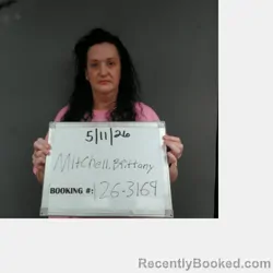 Mugshot of BRITTANY MARIE MITCHELL booked in Sebastian County, Arkansas on May 11, 2026