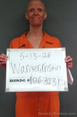 Mugshot of Kristin Warner booked in Sebastian County, Arkansas on May 13, 2026